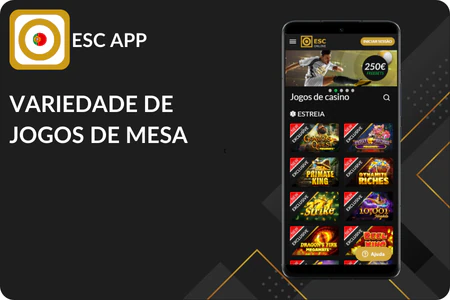 Jogos de mesa no ESC Online APP