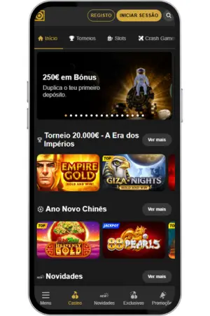 Página inicial do site oficial da ESC Online com o menu principal e botão de registo no canto superior direito