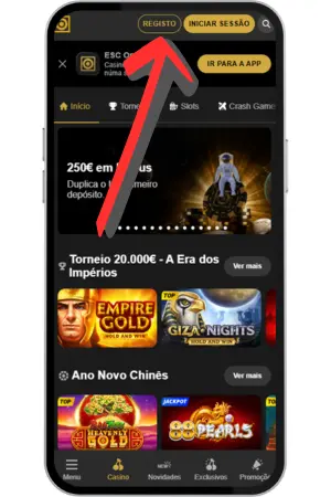 Formulário de registo da ESC Online com campos de dados pessoais e campo Código de Amizade para inserir codigo bonus ESC Online