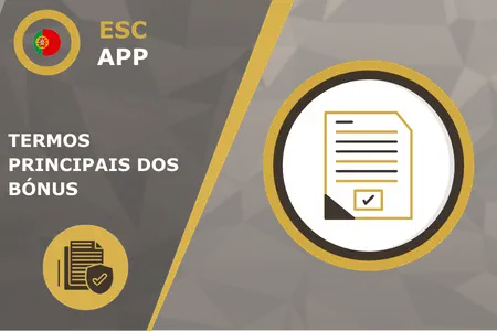 Página de termos e condições de uma promoção ESC Online com informação sobre rollover, odds mínimas e validade